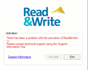 error when running read and write 11